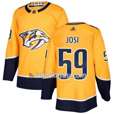 Mænd NHL Nashville Predators Trøje Roman Josi 59 Adidas 2017-2018 Guld Authentic